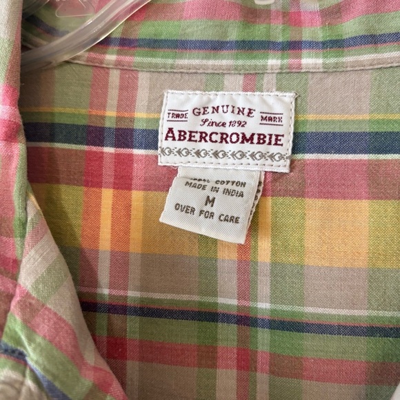 Vintage Abercrombie Grandmacore Plaid Blouse Sz Medium - Picture 2 of 8